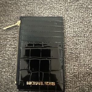 Michael Kors Black Croc-Embossed Wallet